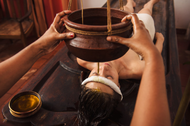 Traditional Ayurvedic therapy practice