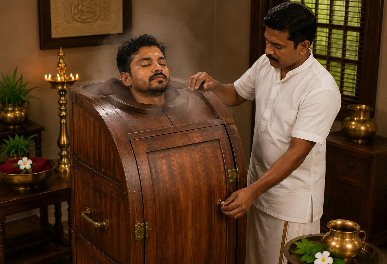 Sarvanga Abhyanga & Sarvanga Sweda